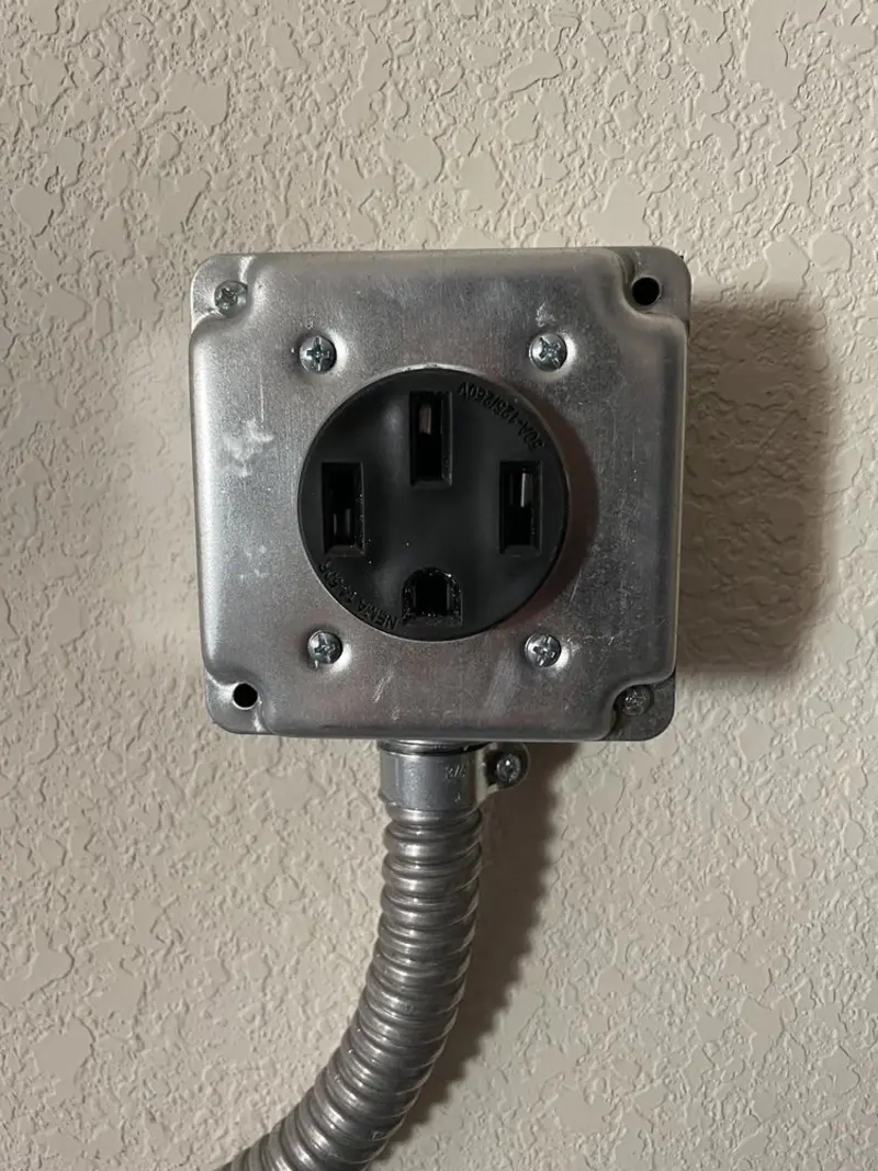 NEMA 14-50 outlet installed for Smart Home Electrical in Schroeppel